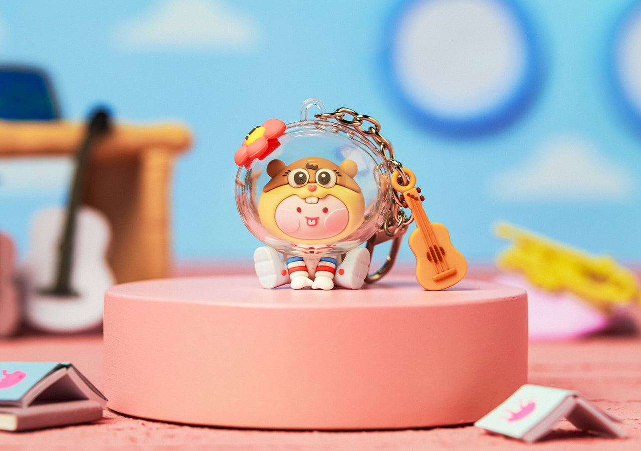 SpongeBobXFriends Baby Sandy Figurine Keychain Little Apeach - Authentic Kakao Friends from Korea | Koolseoul