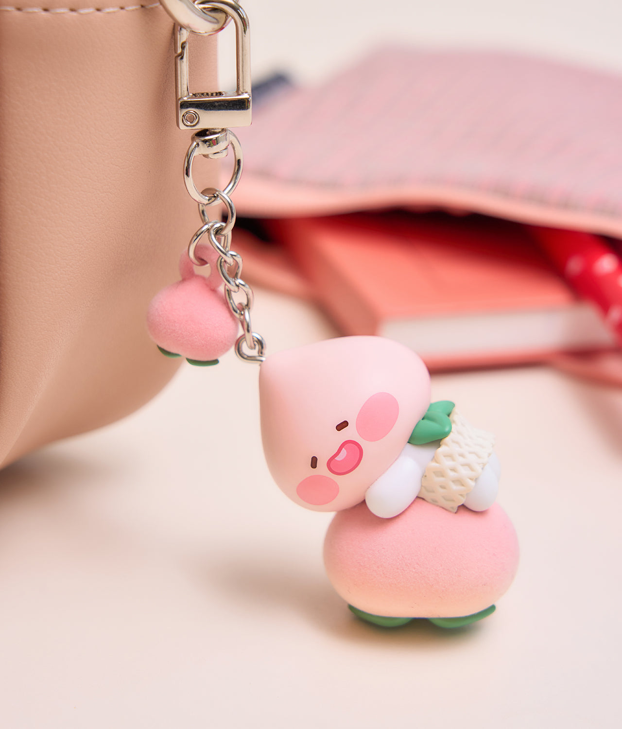 Peach Peach Figurine Keychain Little Apeach - Korean kawaii Kakao Friends | Koolseoul