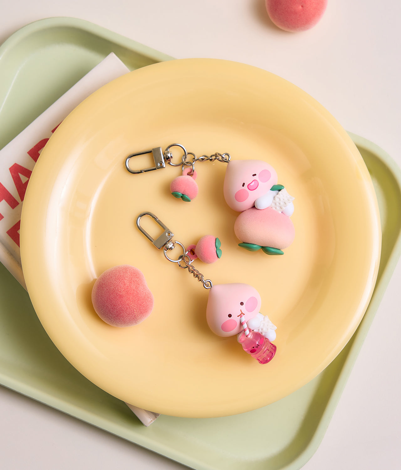 Peach Peach Figurine Keychain Little Apeach - Official Kakao Friends merchandise | Koolseoul