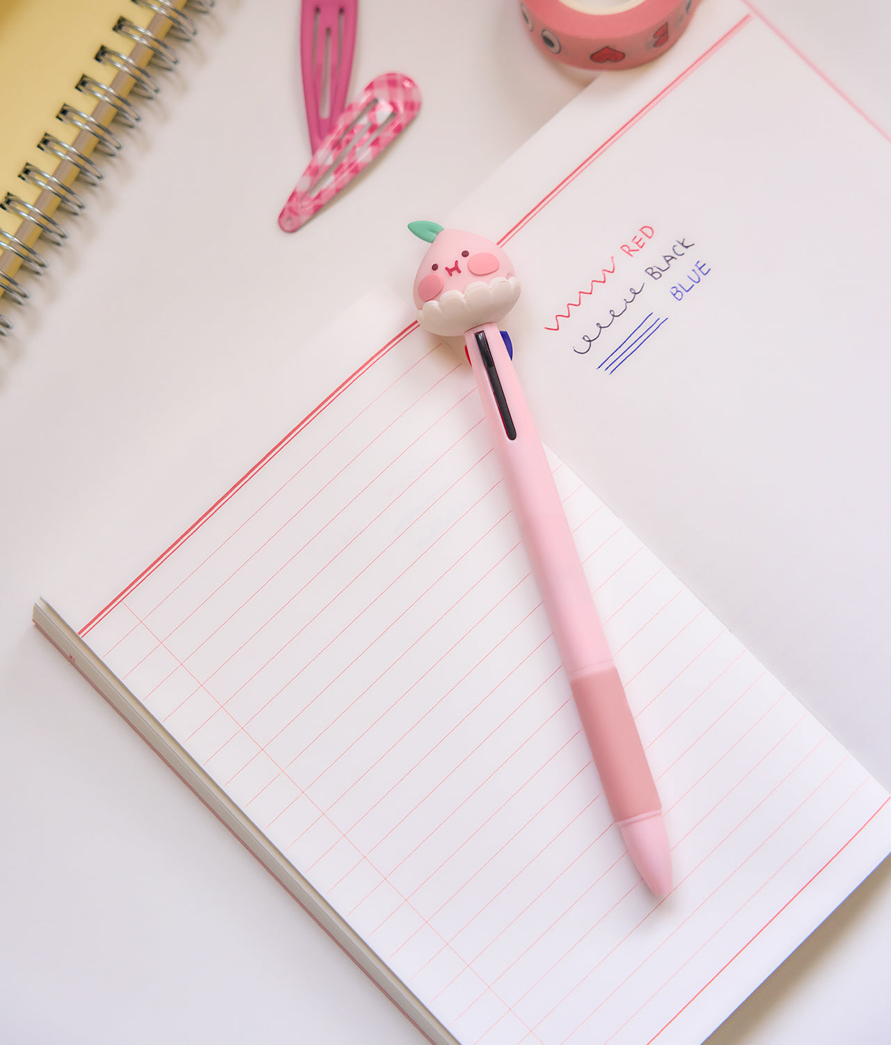 Peach Peach Figurine 3Stylo Little Apeach Pen - Korean kawaii Kakao Friends | Koolseoul