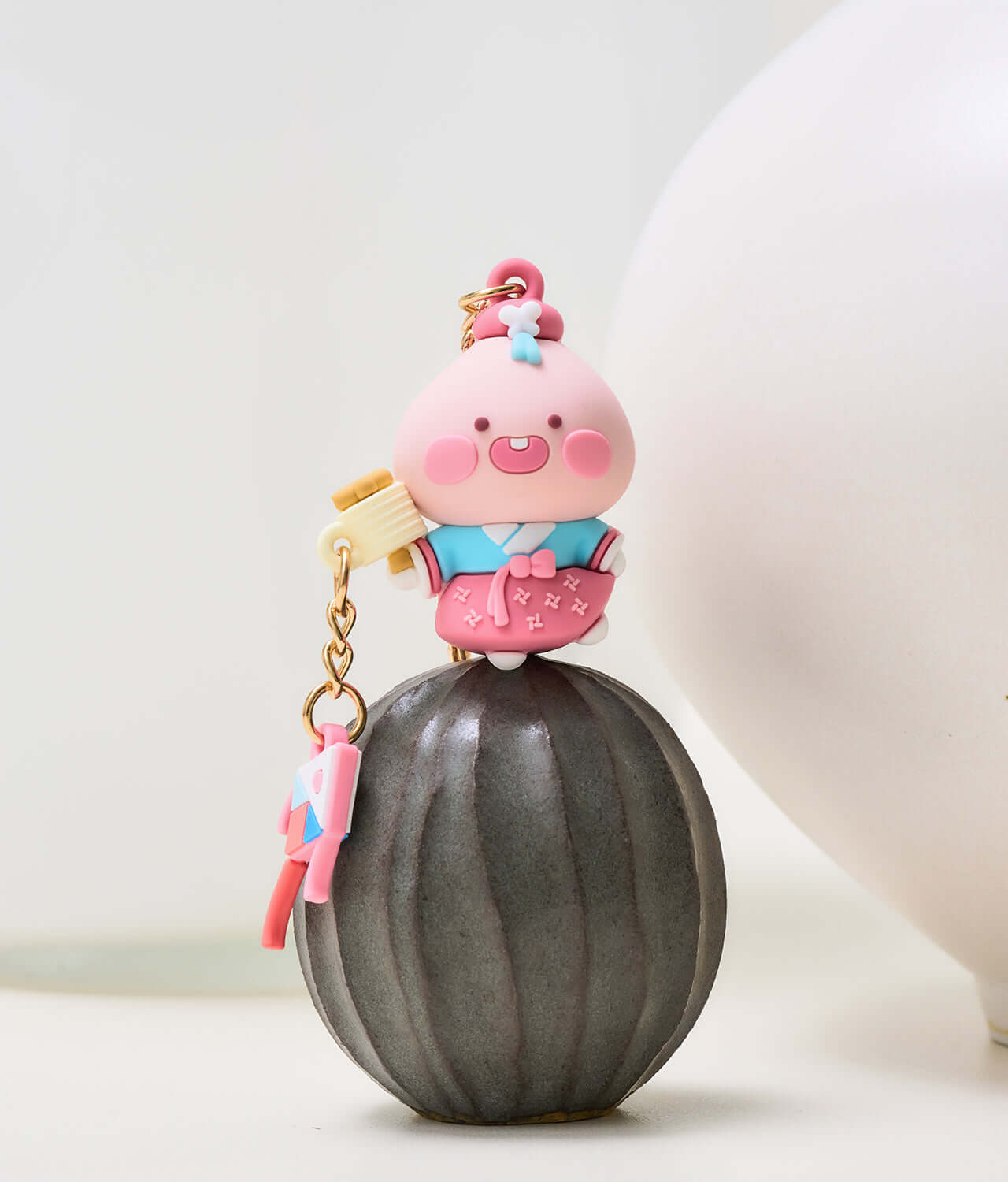 Kakao Friends Apeach Figure Keyring