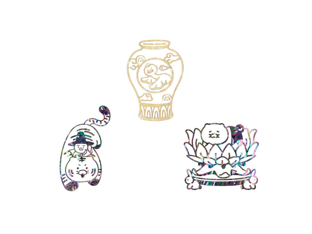 Kakao Friends Chunsik Mother-of-pearl Stickers