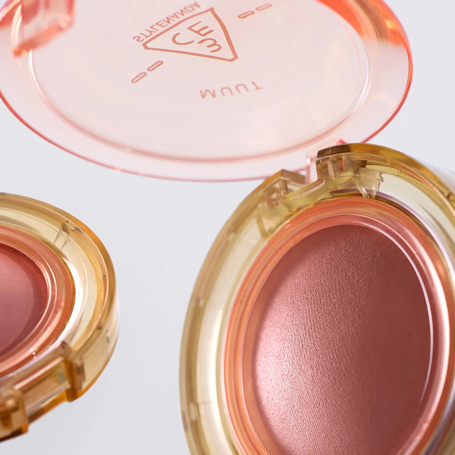 Open 3CE Bouncy Blur Balm showing smooth texture inside compact case