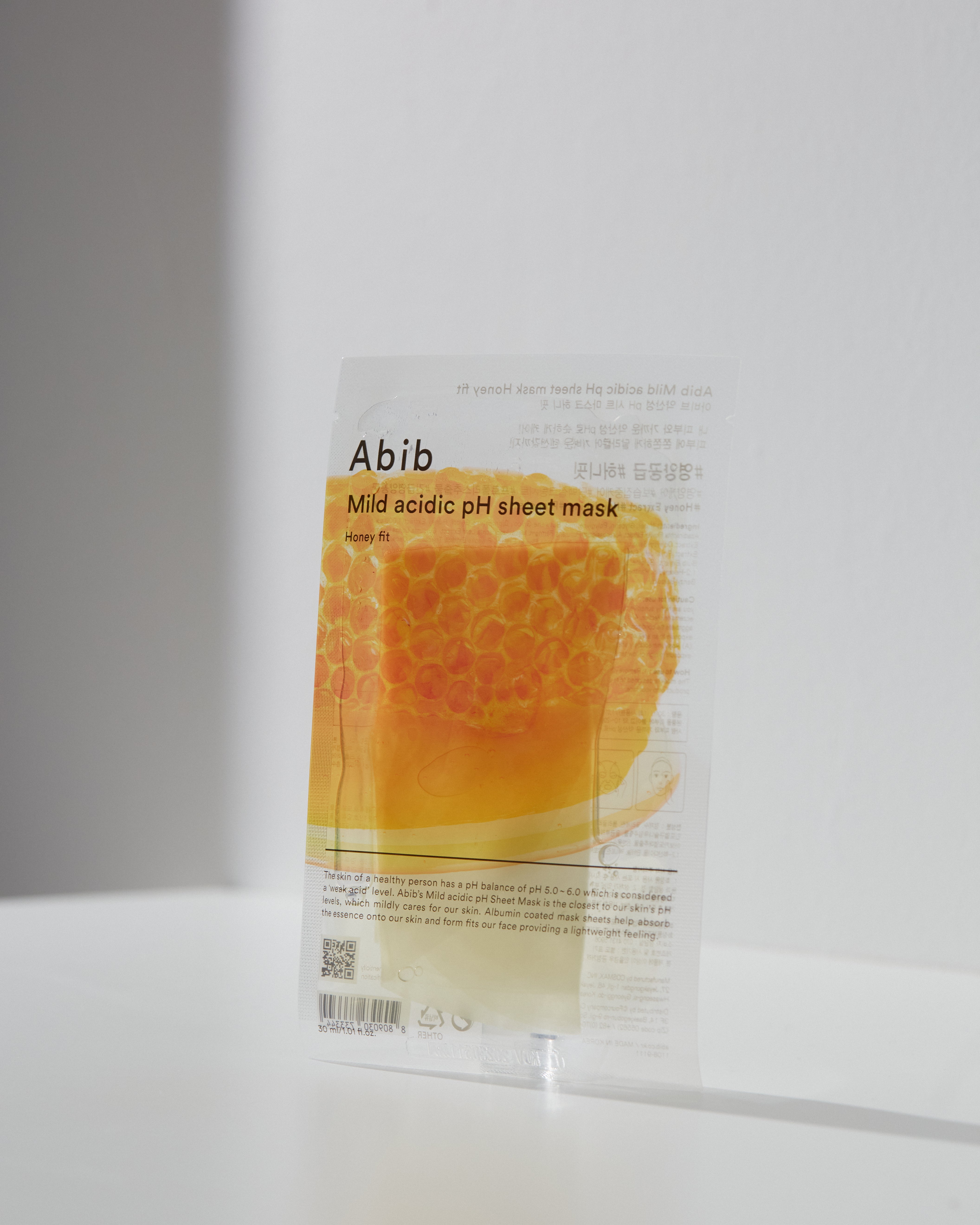 ABIB Mild Acidic pH Sheet Mask Honey Fit 10 Sheets