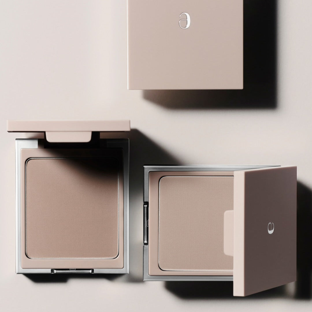 AMELI Maroon Shading makeup compacts featuring elegant design in neutral tones.