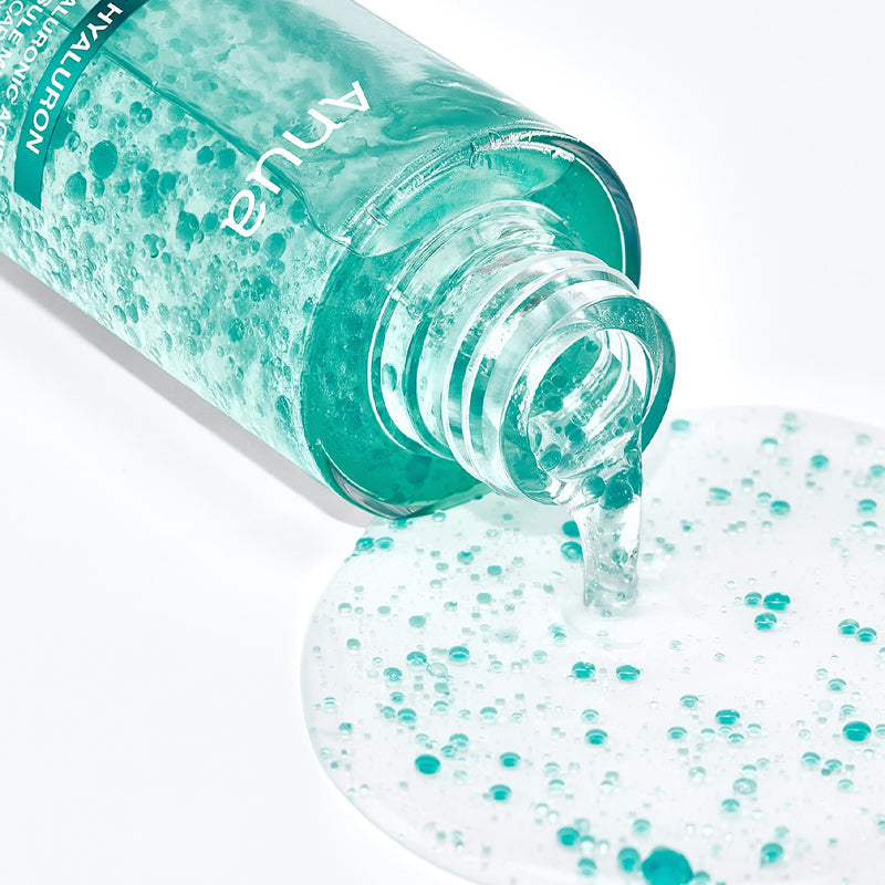 ANUA PDRN Hyaluronic Acid Moisture Capsule Mist 100ml bottle with visible capsule texture, 100ml size in a light teal liquid.