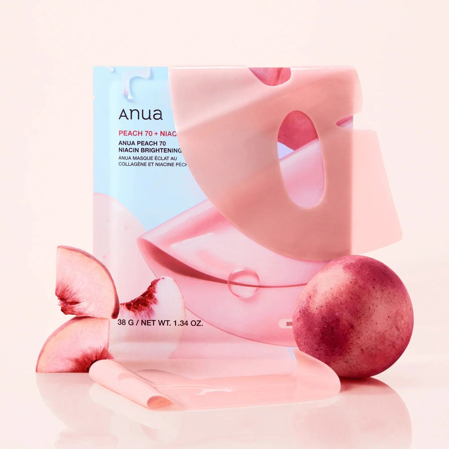 Anua ピーチ70ナイアシンブライトニングコラーゲンマスク 4枚