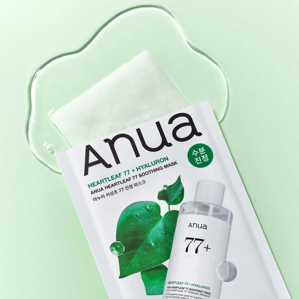 Anua Heatfleaf 77 + Hyaluron Soothing Mask