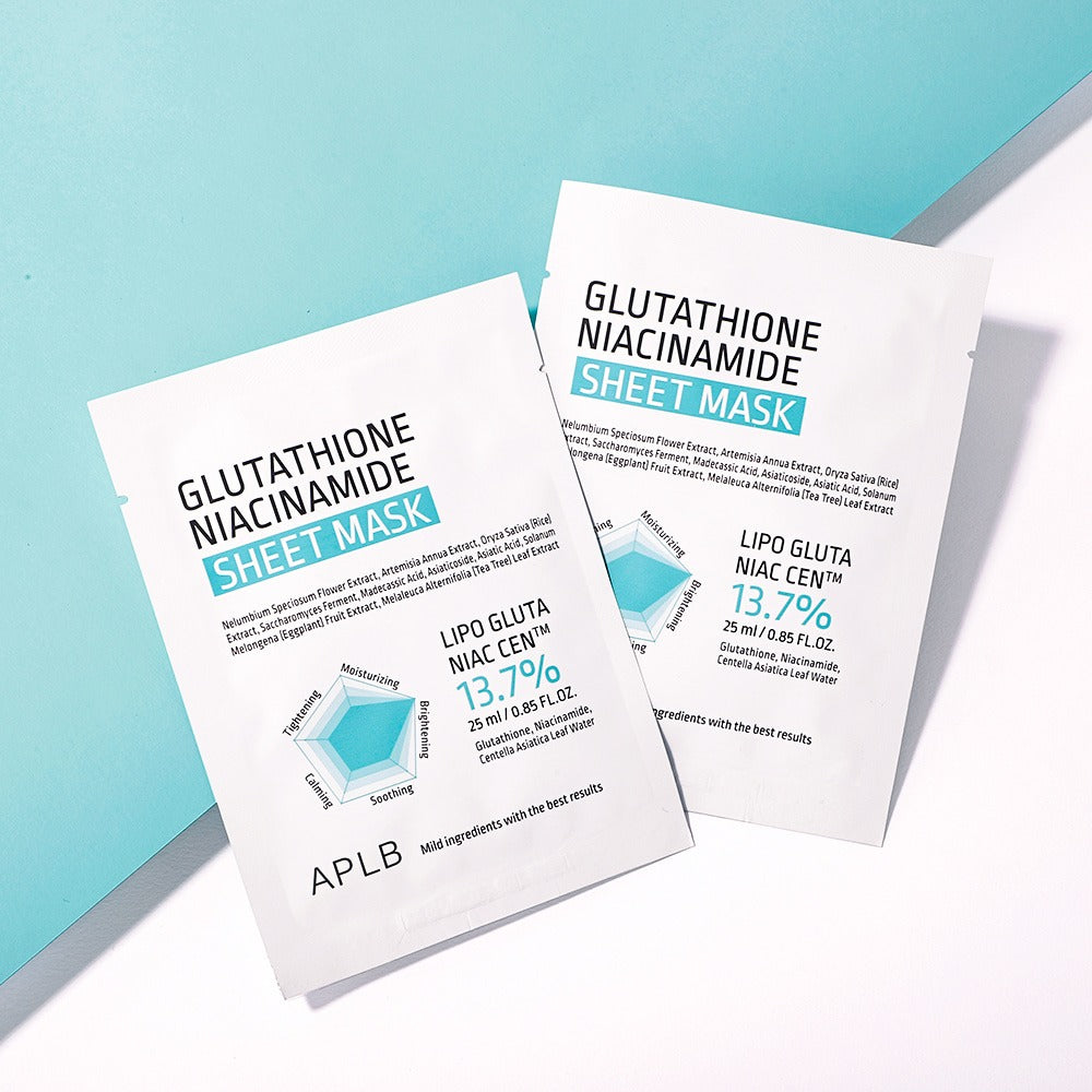 Aplb Glutathione Niacinamide Sheet Mask 10-Pack
