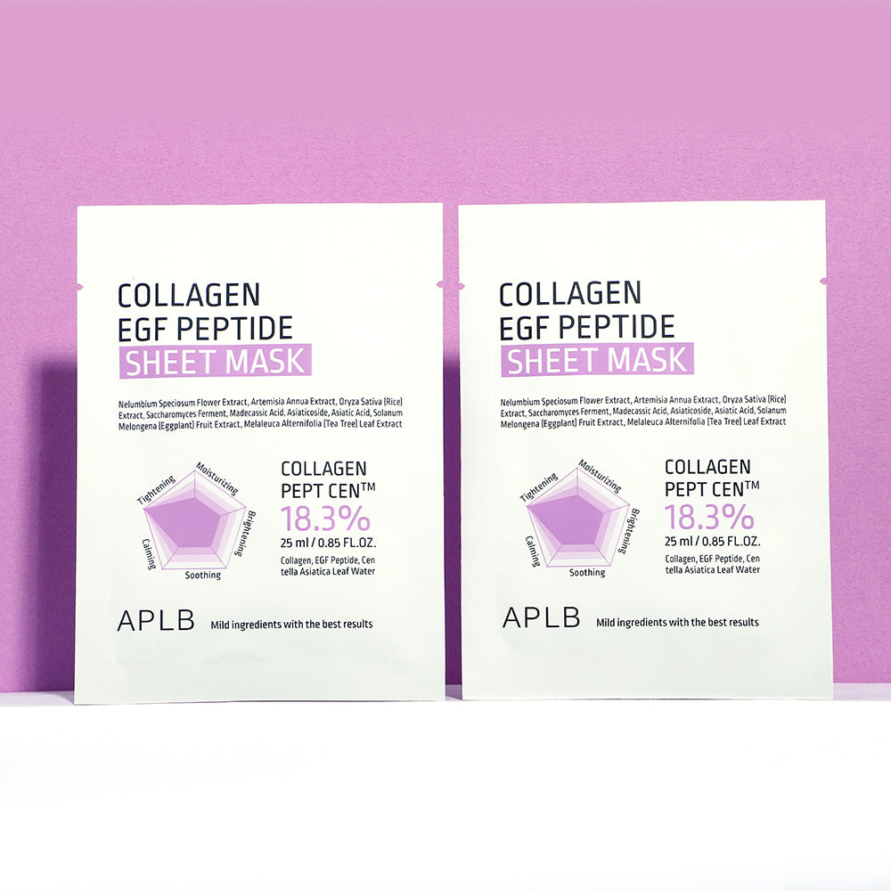 Aplb Collagen Egf Peptide Sheet Mask 10-Pack