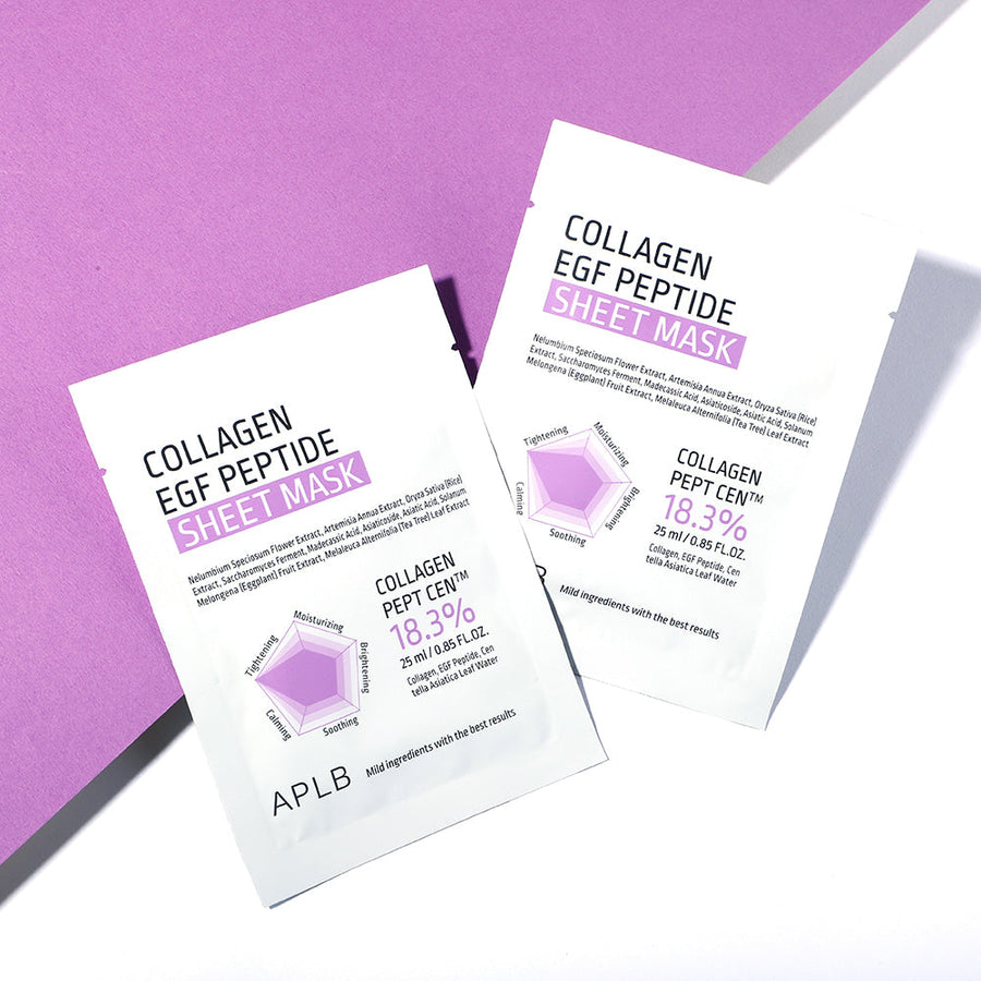 Aplb Collagen Egf Peptide Sheet Mask 10-Pack