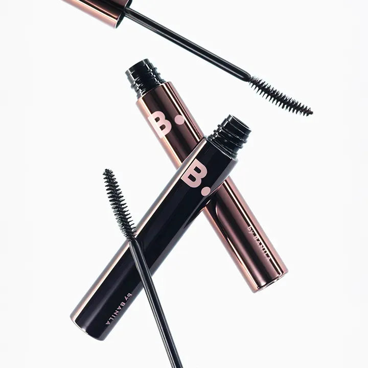 BANILACO Powerproof Mascara tubes with brush applicator showcasing long-lasting and smudge-proof formula.