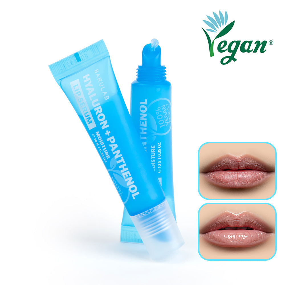 BARULAB Hyaluronic Panthenol Moisturizing Lip Serum 10g, vegan lip serum with hyaluronic acid and panthenol for hydrated lips.