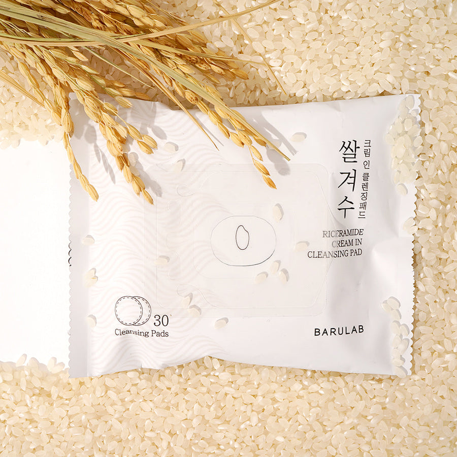 Barulab Rice Bran Ceramide Cream In Cleansing Pads 30 Sheets