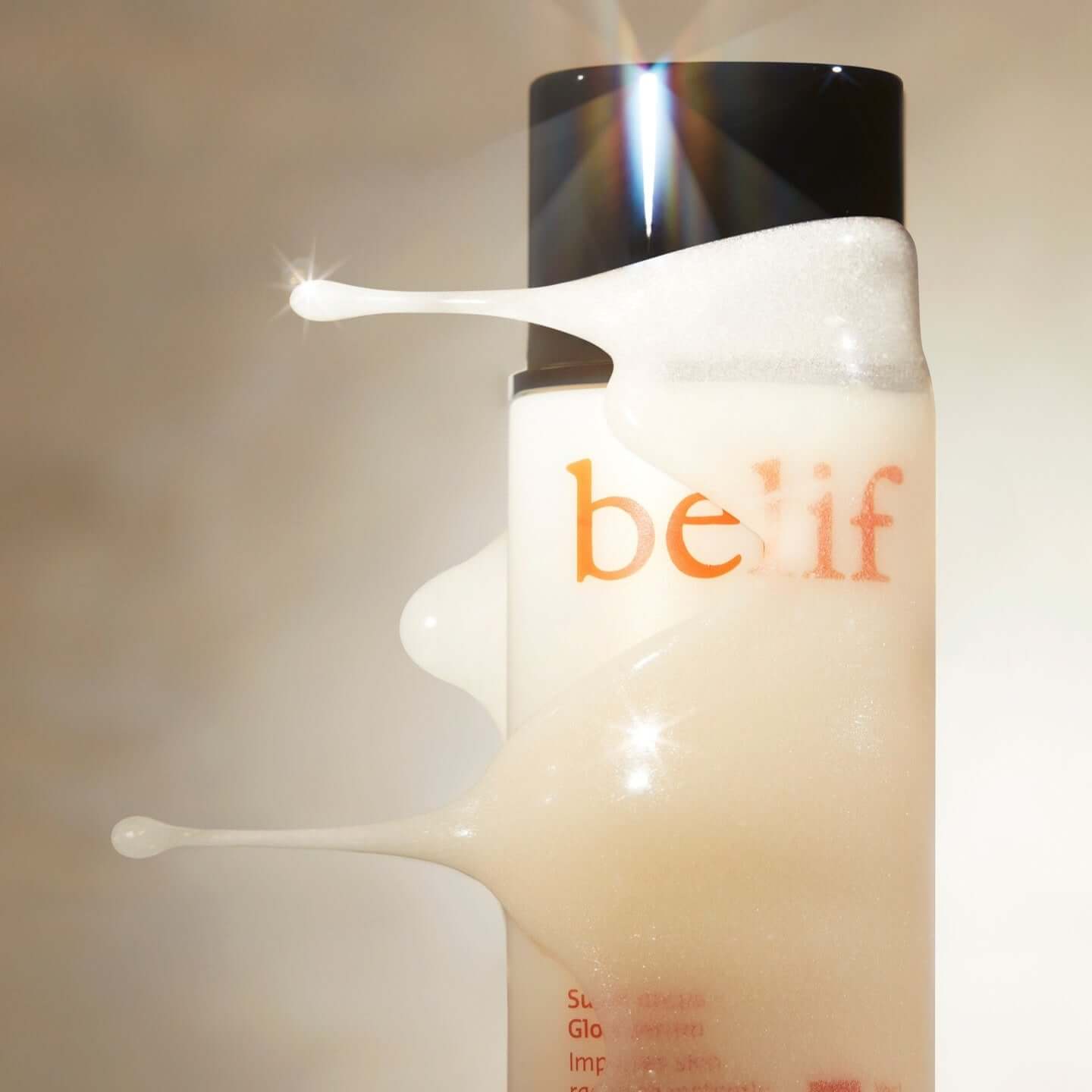 BELIF Super Drops Glow Serum 50ml bottle with shimmering texture, highlighting its radiant skincare benefits.