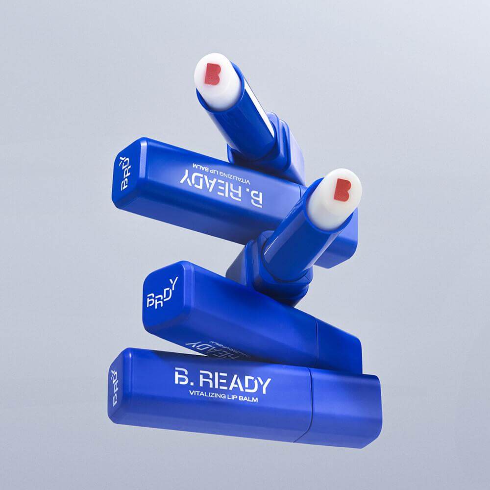 B.READY Vitalizing Lip Balm blue tube set for men by Gentleman Korea, nourishing lively lip balm for gentlemen