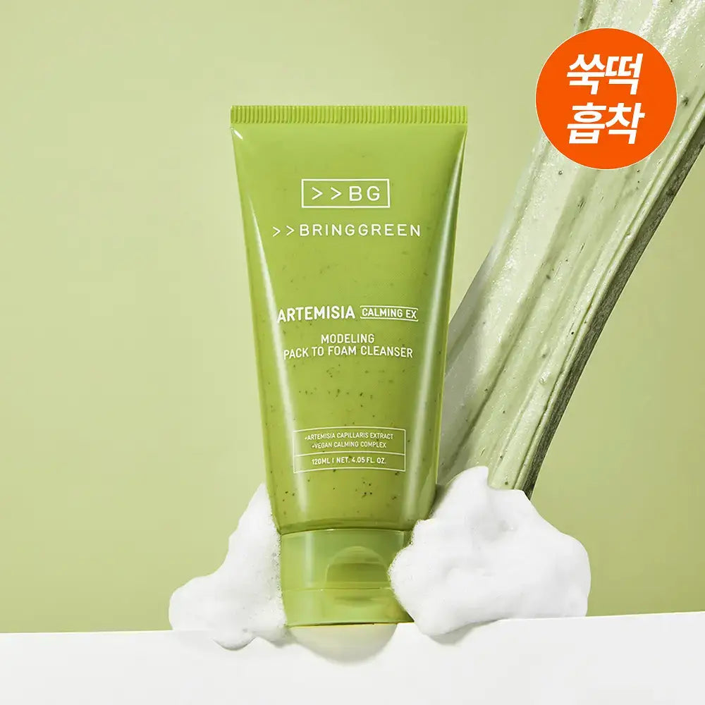 Bringgreen Mugwort Calming Ex Modeling Pack-To-Foam Cleanser 120mL
