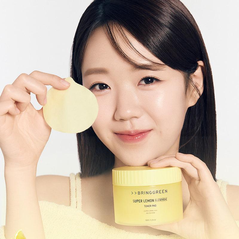 Bringgreen Super Lemon Glutathione Toner Pads 90 Pads + 90 Pad Refill Set