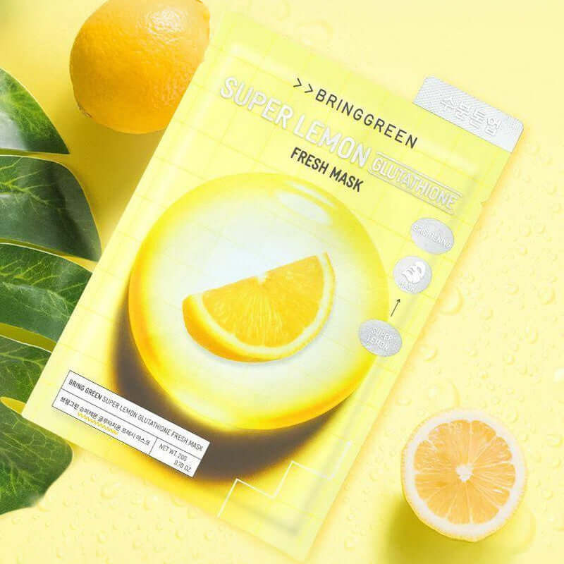 Bringgreen Fresh Mask Super Lemon Glutathione 20g 10 Sheets