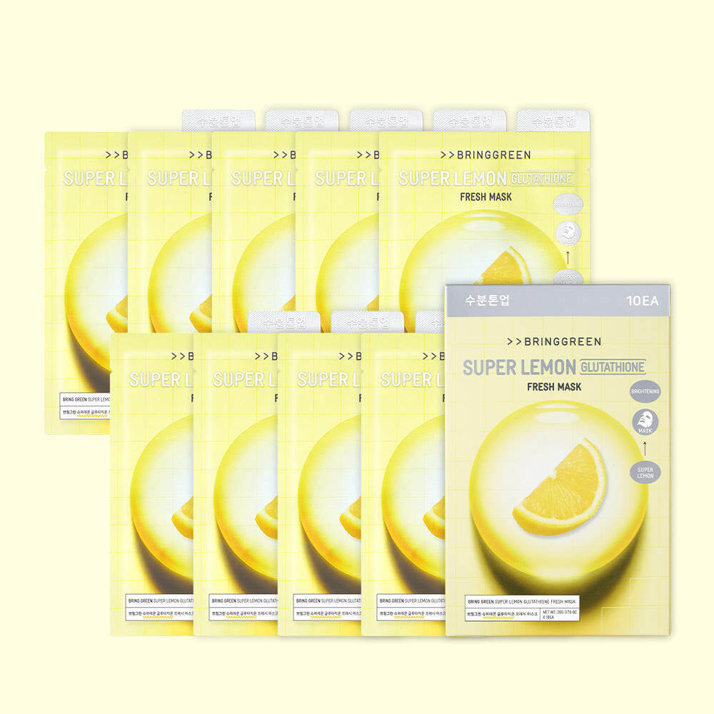 Bringgreen Fresh Mask Super Lemon Glutathione 20g 10 Sheets
