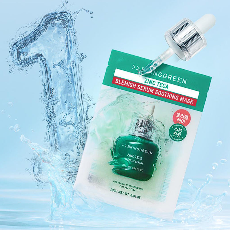Bringgreen Zinc Teca Trouble Serum Soothing Mask 1 Sheet