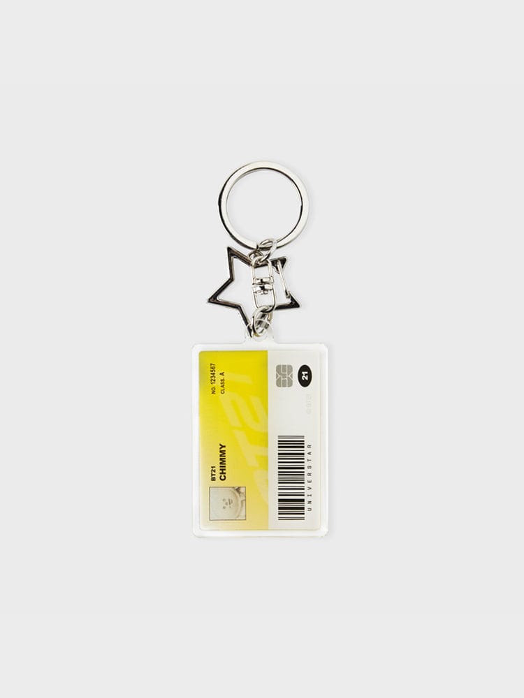 BT21 CHIMMY ID CARD ACRYLIC KEYRING SILVER EDITION