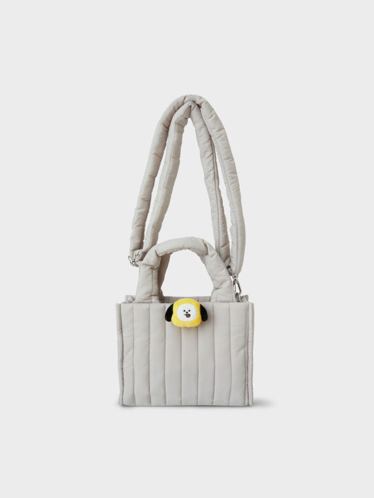 BT21 Chimmy Quilted Bag With Face Plush Badge Winter Edition