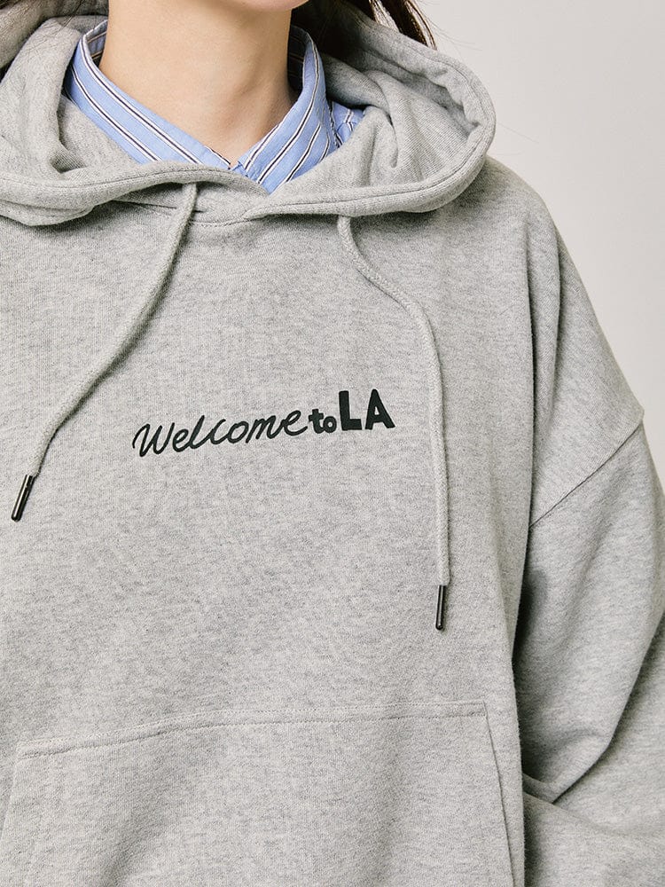 BT21 HOODED SWEATSHIRT 2024 F/W CITY EDITION (LA GRAY)