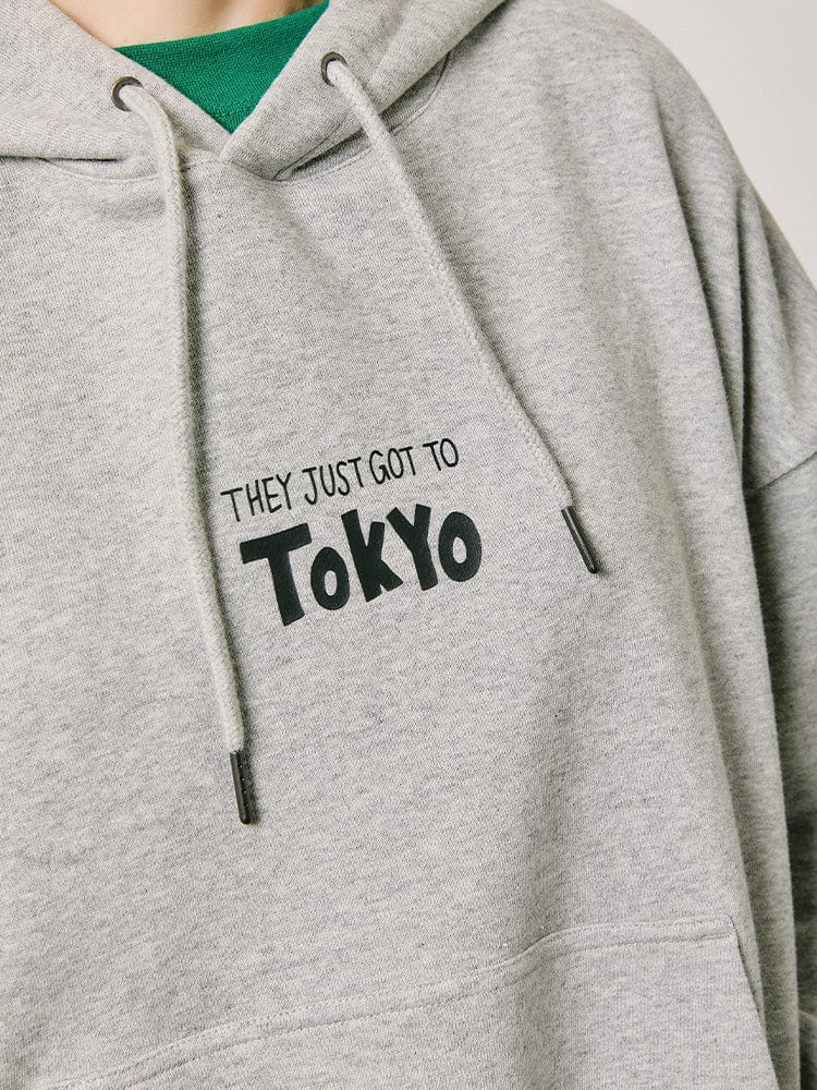 BT21 HOODED SWEATSHIRT 2024 F/W CITY EDITION (TOKYO GRAY)