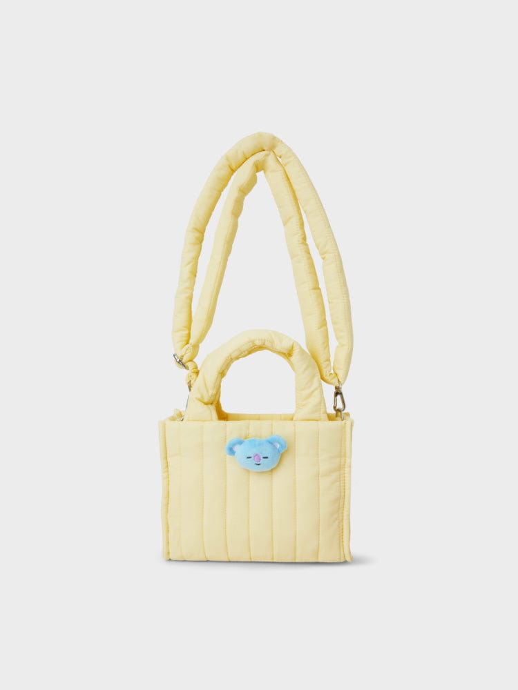BT21 Koya Quilted Bag With Face Plush Badge Winter Edition