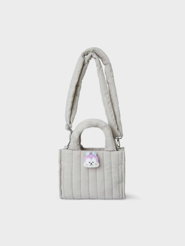 BT21 Mang Quilted Bag With Face Plush Badge Winter Edition