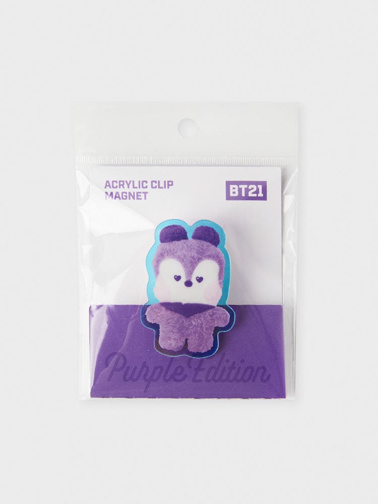 BT21 MANG minini ACRYLIC MAGNETIC CLIP PURPLE OF WISH EDITION