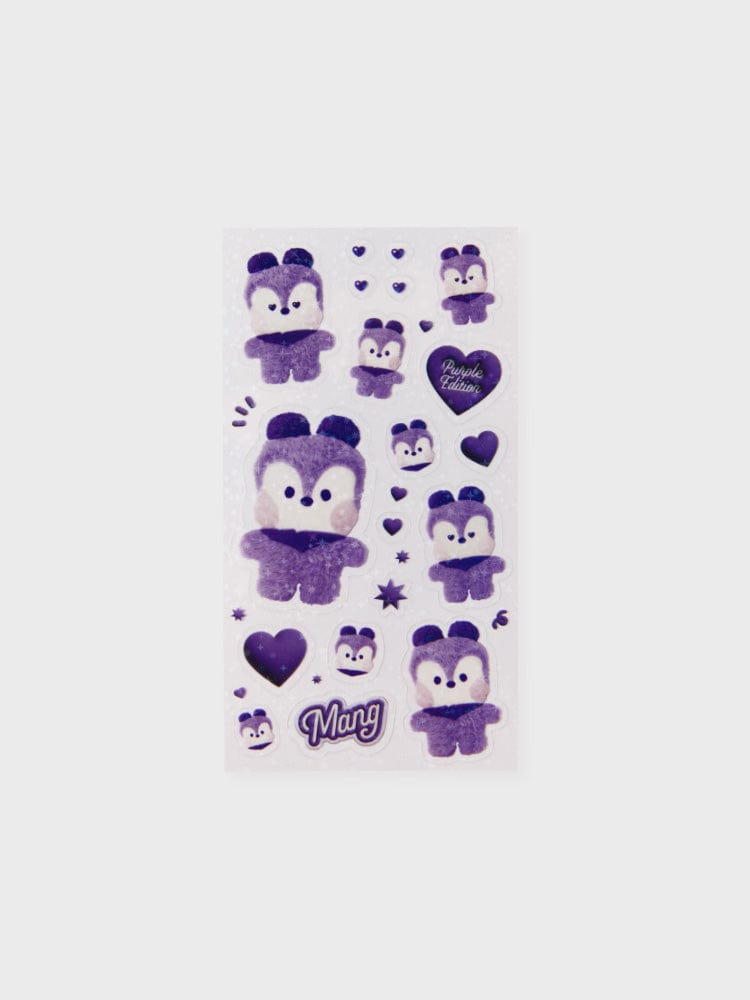 BT21 Mang Minini Stickers Purple Of Wish Edition