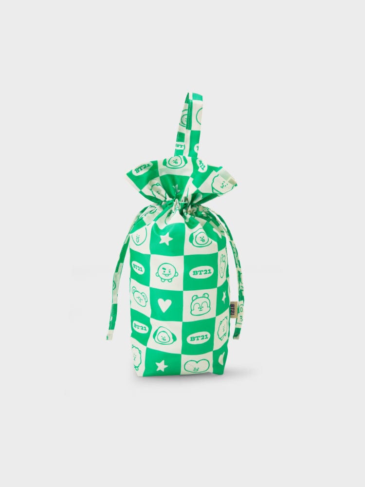 BT21 REUSABLE BOTTLE CARRIER GREEN 2023 F/W TRAVEL ACC. EDITION