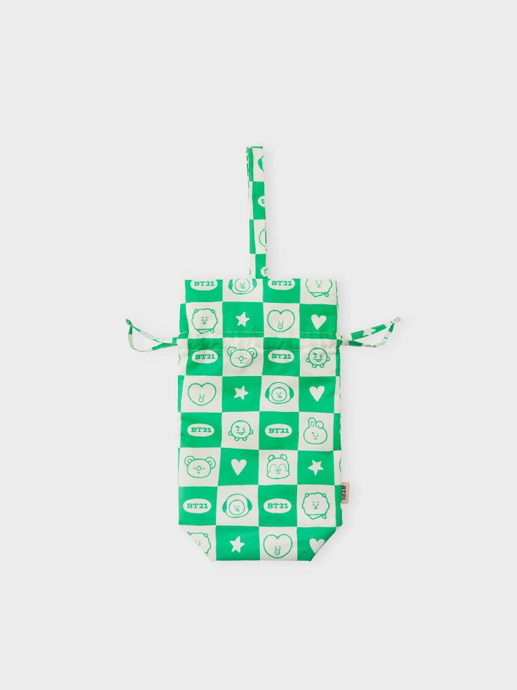BT21 REUSABLE BOTTLE CARRIER GREEN 2023 F/W TRAVEL ACC. EDITION