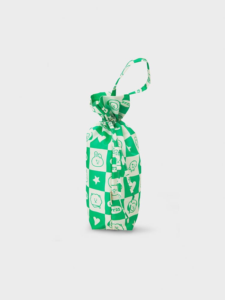 BT21 REUSABLE BOTTLE CARRIER GREEN 2023 F/W TRAVEL ACC. EDITION