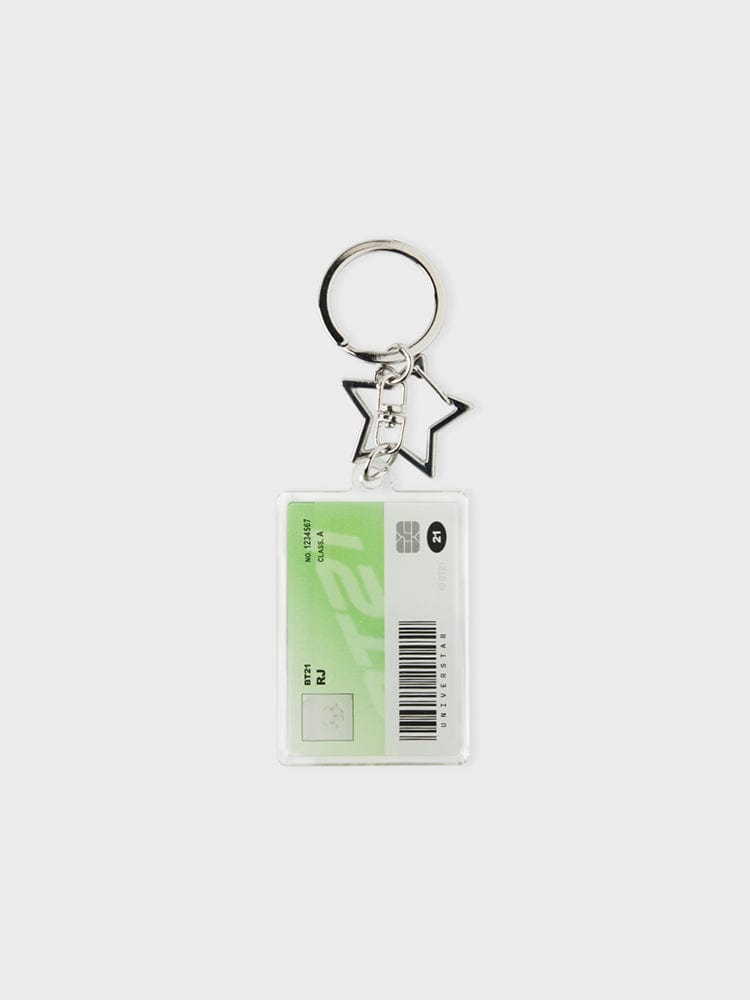 BT21 RJ ID CARD ACRYLIC KEYRING SILVER EDITION