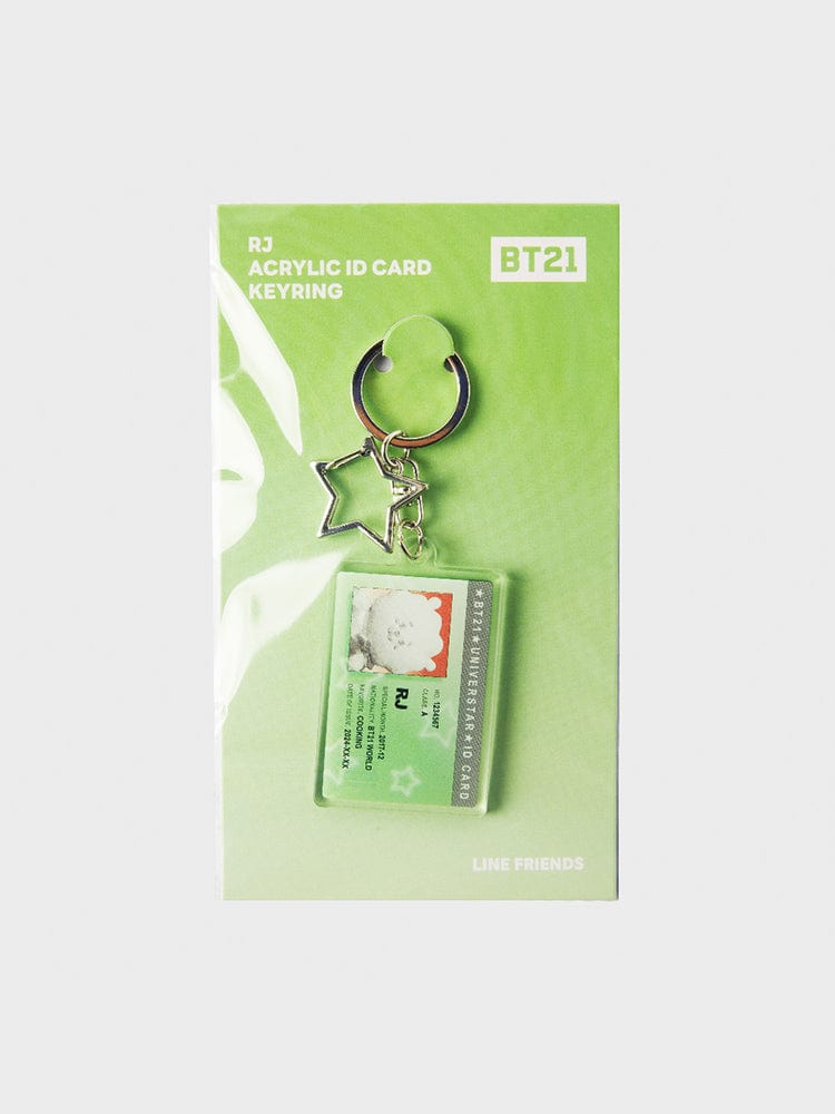BT21 RJ ID CARD ACRYLIC KEYRING SILVER EDITION