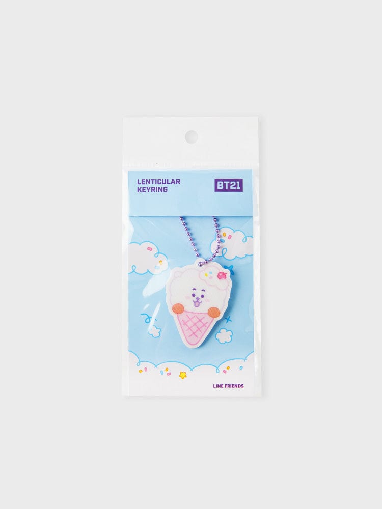BT21 RJ LENTICULAR 3D KEYRING ON THE CLOUD EDITION