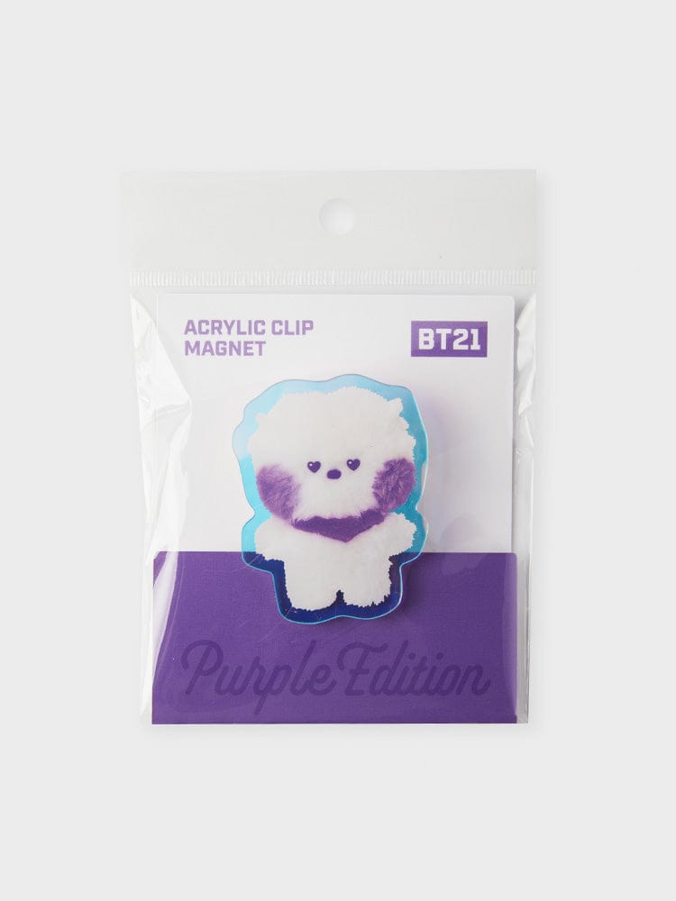 BT21 RJ minini ACRYLIC MAGNETIC CLIP PURPLE OF WISH EDITION