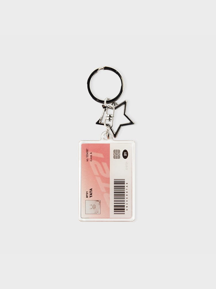 BT21 TATA ID CARD ACRYLIC KEYRING SILVER EDITION