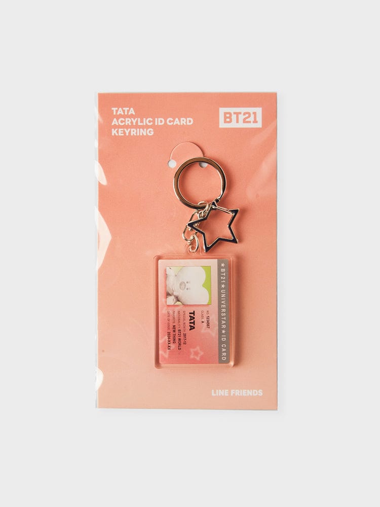 BT21 TATA ID CARD ACRYLIC KEYRING SILVER EDITION