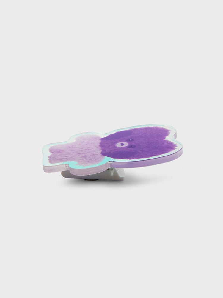BT21 TATA minini ACRYLIC MAGNETIC CLIP PURPLE OF WISH EDITION