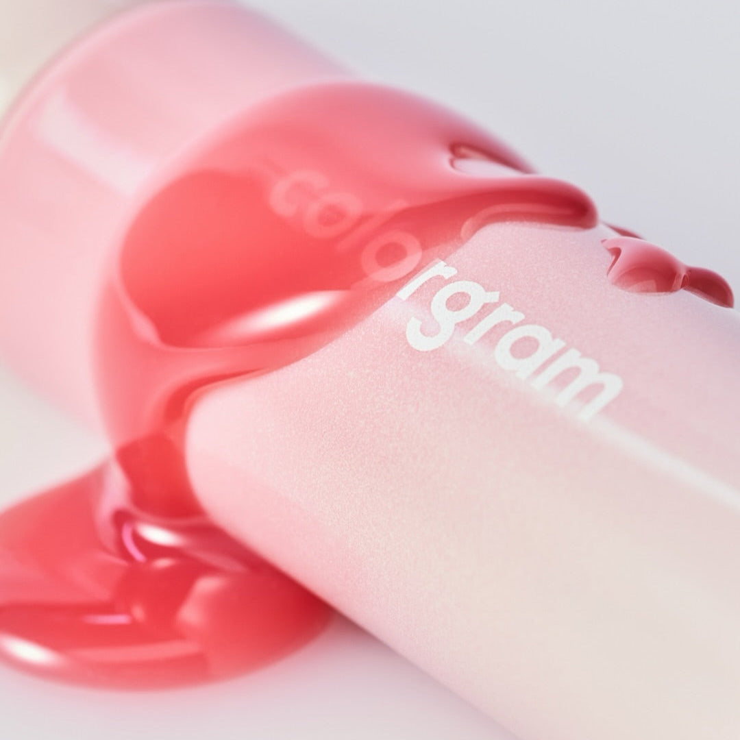 COLORGRAM Tanghulu Tangle Tint Milk 3g with vibrant red spill on bottle