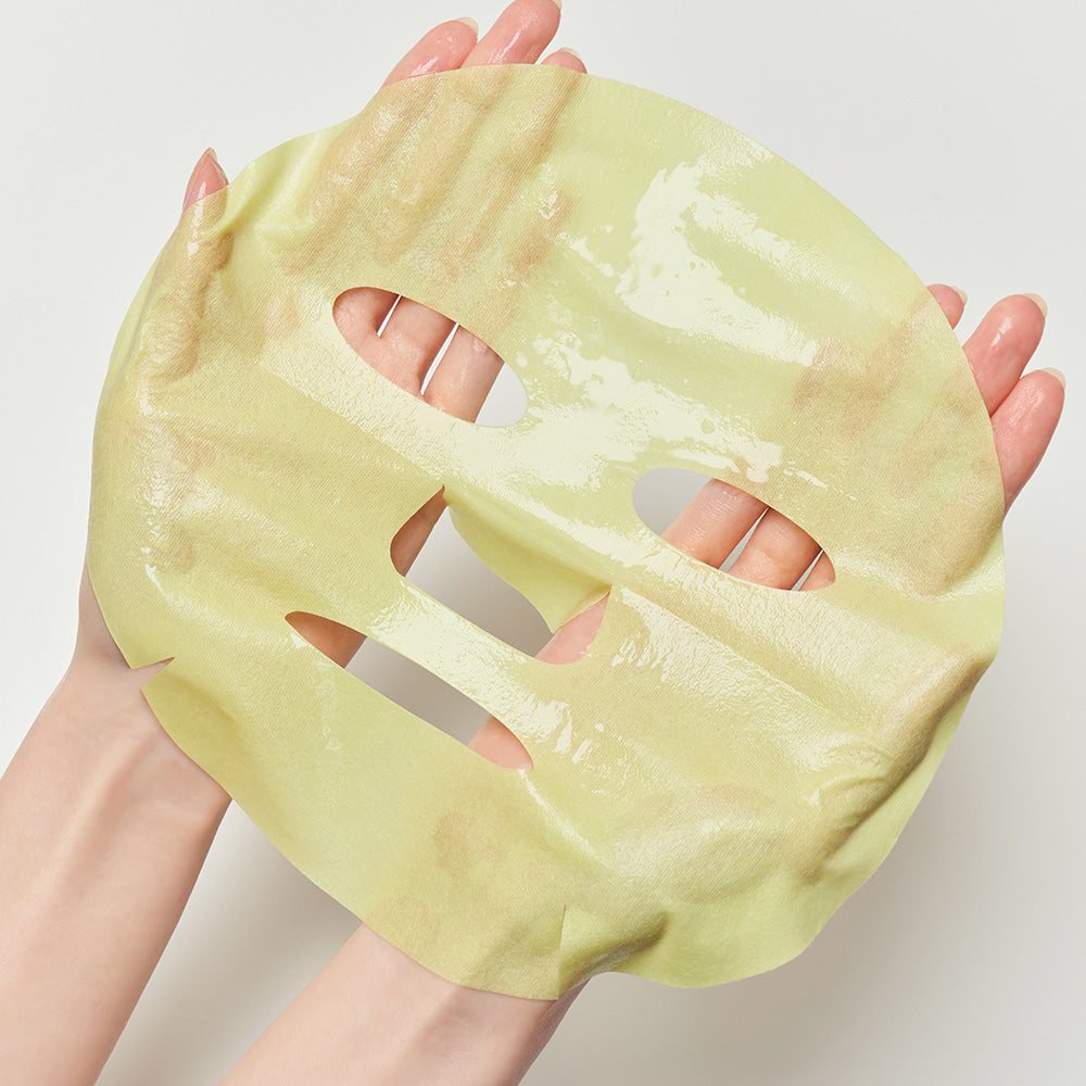 Hands holding DEWYTREE AC Deep Blemish Calming Mask 10 Sheets