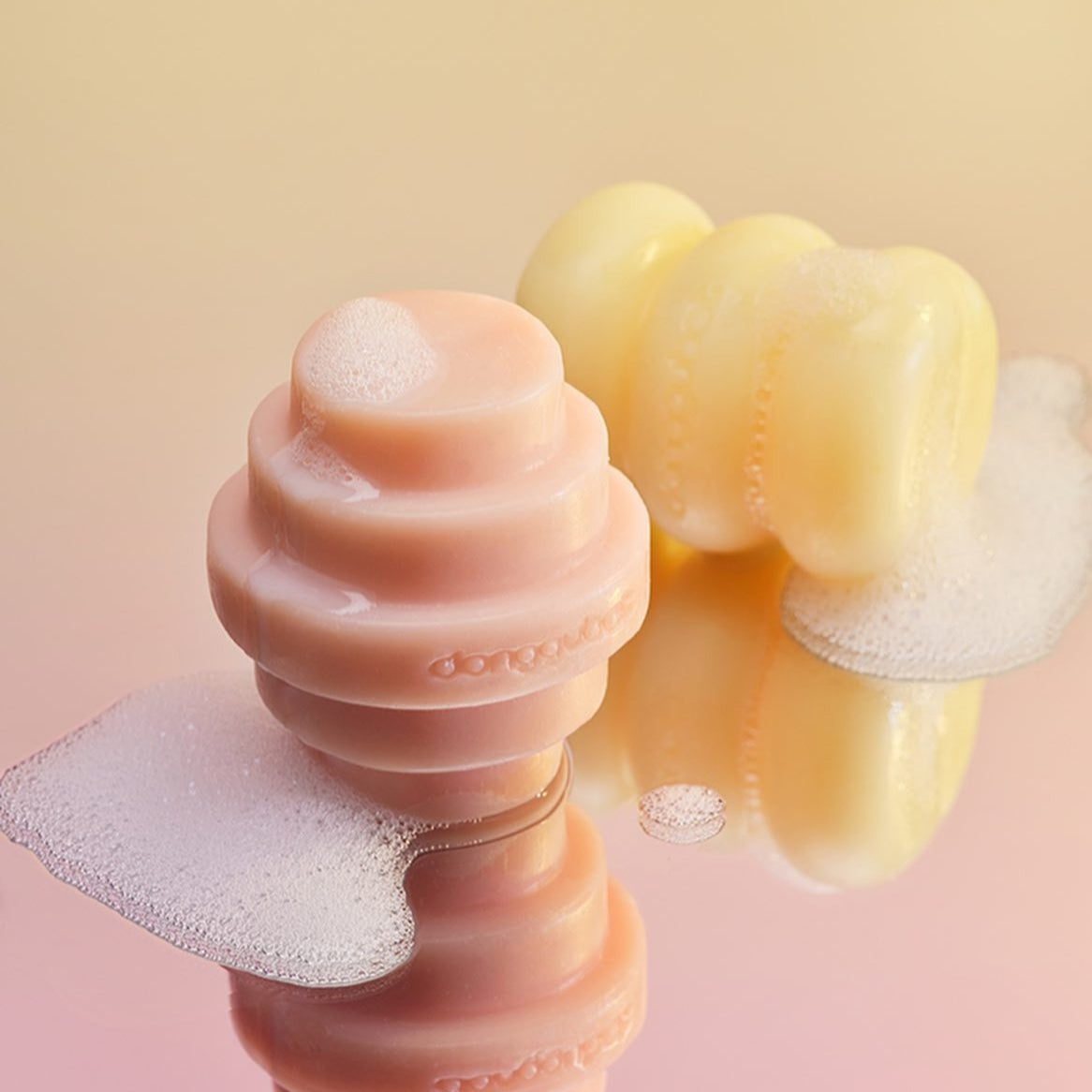 DONGGUBAT Eau De Toilette Object Parfum Bar Pure Neroli 150g with soap bars on a reflective surface with bubbles