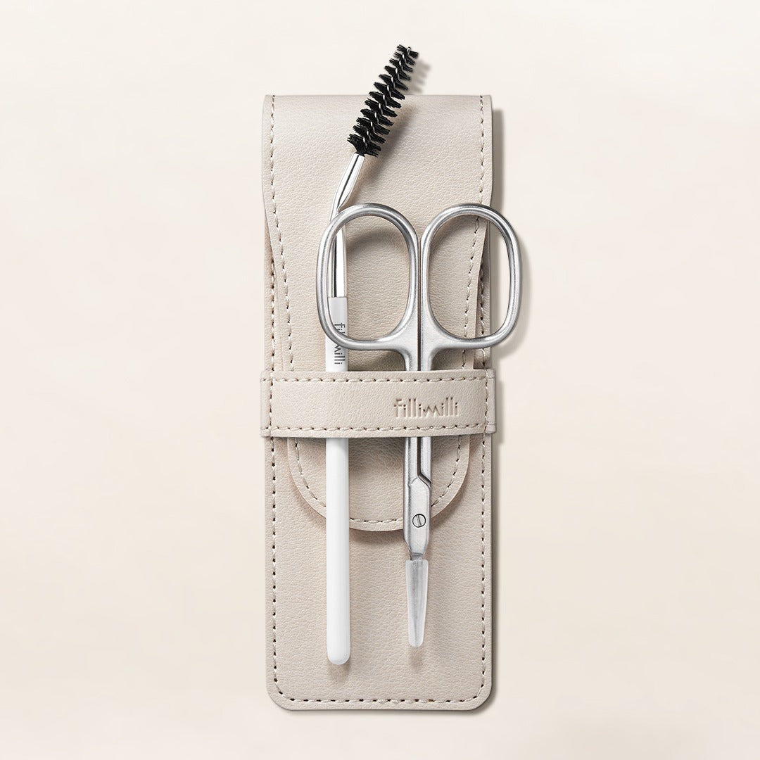 Fillimilli Fine Eyebrow Scissors Set (+ Mini Brow Brush)