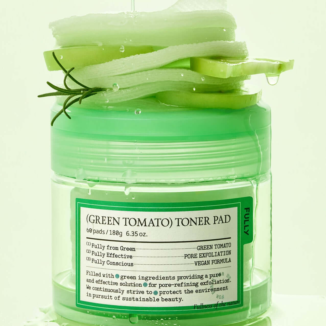 Fully Green Tomato Toner Pads 60 Sheets