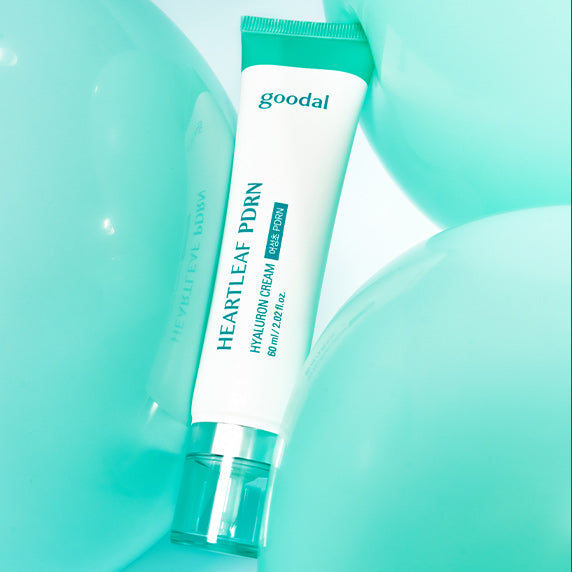 GOODAL Eoseongcho PDRN Hyaluronic Acid Brightening Cream 60ml tube on teal background