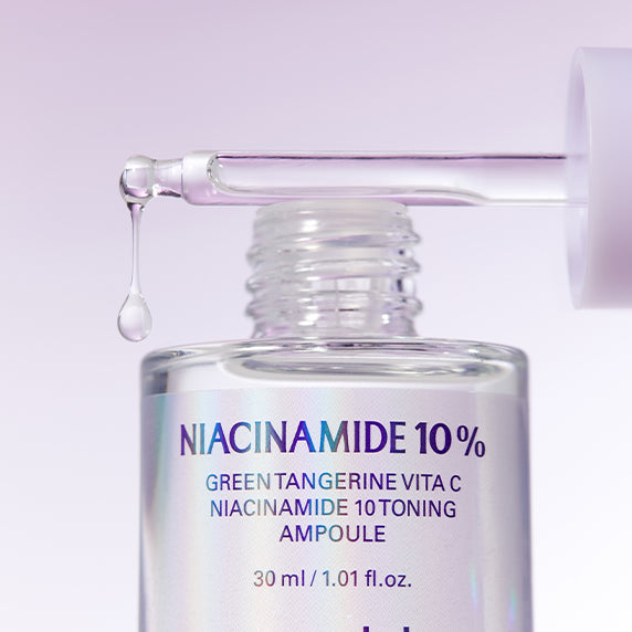 GOODAL Green Tangerine Vita C Niacinamide 10 Trace Ampoule with dropper and visible text on bottle.